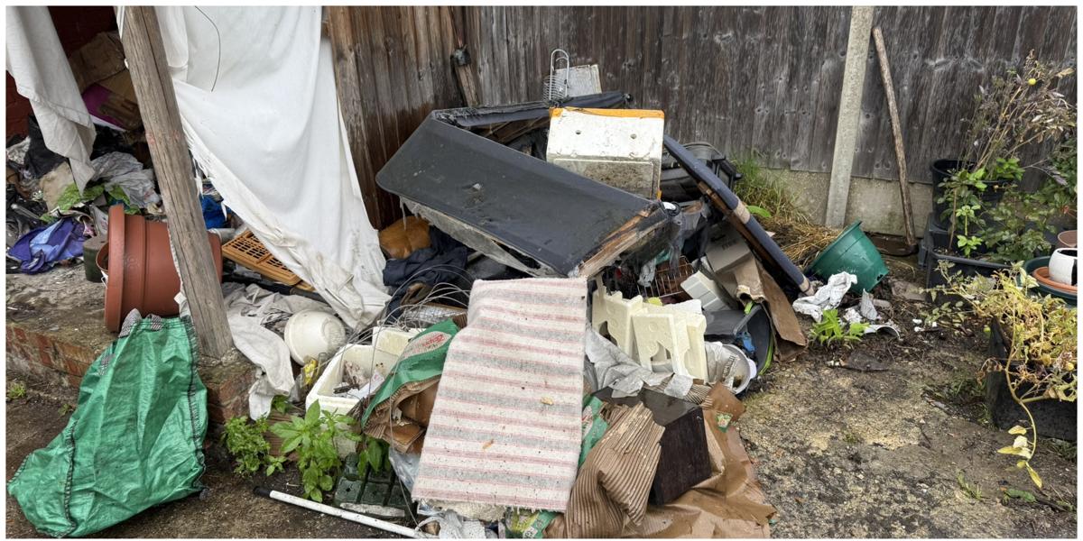Before: garden rubbish clearance